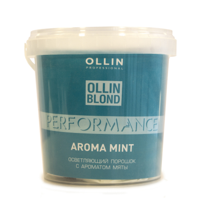 Фото Ollin Blond Performance Aroma Mint - Оллин Блонд Перформанс Осветляющий порошок с ароматом мяты, 500 г