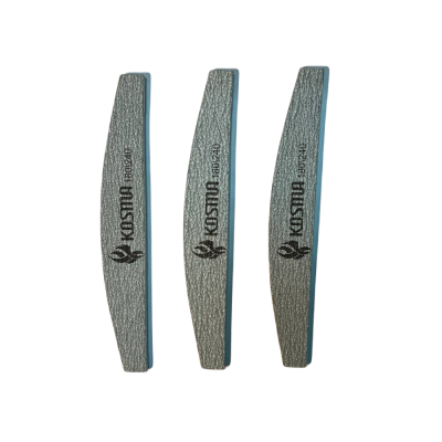 Фото Kosma Пилка лодка маленькая серая 180/240 на пластиковой основе 3 шт/уп