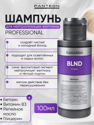 Фото Panteon Тонирующий шампунь для волос фиолетовый Антижелтый 100 мл