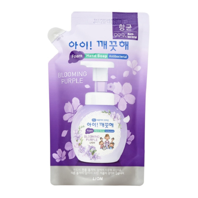 Фото LION Ai kekute Foam handsoap blooming purple - Лион Жидкое пенное мыло для рук с ароматом фиалки, 200 мл