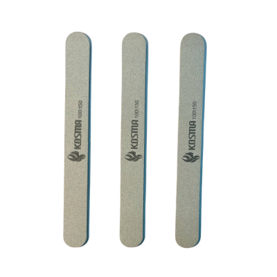 Фото Kosma Пилка прямая большая белая 100/150 пластиковая основа 3 шт/уп