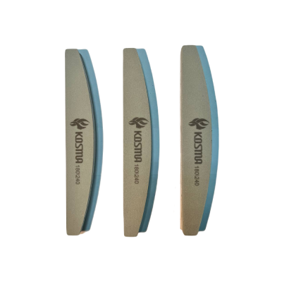 Фото  Kosma Баф Лодка большая серая 180/240 пластиковая основа 3 шт/уп