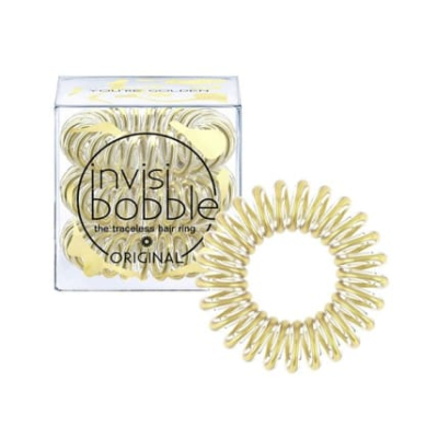 Фото Invisibobble Original Time To Shine You’re Golden Инвизибабл  Резинка-браслет для волос золотой, 3 шт/уп