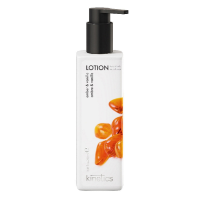 Фото Kinetics Skin Care - Кинетикс Скин Кэйр Лосьон увлажняющий для рук и тела "Янтарь и Ваниль", 250 мл