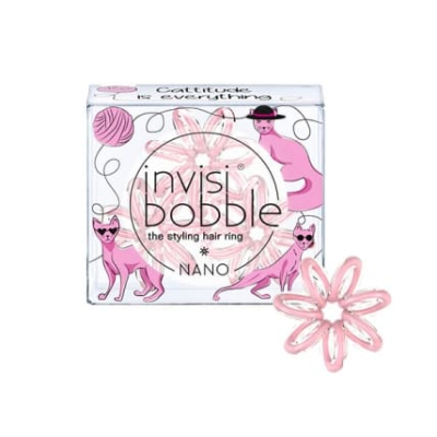 Фото Invisibobble NANO Cattitude is Everything!  Инвизибабл Нано Резинка-браслет для волос 3 шт в уп