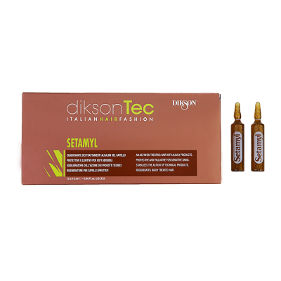 Фото Dikson Setamyl - Диксон Сетамил Смягчающее ампульное средство при любой химической обработке волос, 12x12 мл