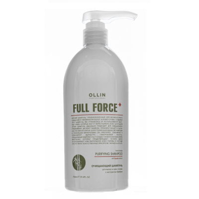 Фото Ollin Full Force - Оллин Фулл Форс Очищающий шампунь для волос и кожи головы с экстрактом бамбука, 750 мл