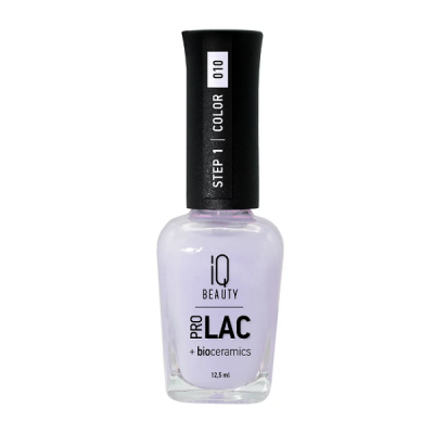 Фото IQ Beauty №010 Ladies who launch  Айкью Бьюти Лак для ногтей профессиональный укрепляющий с биокерамикой №010 лиловый 12,5 мл
