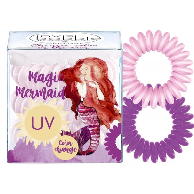 Фото Invisibobble Magic Mermaid Coral Cha Cha - Инвизибабл Мэджик Мермаид Корал Резинка-браслет для волос, 3 шт/уп