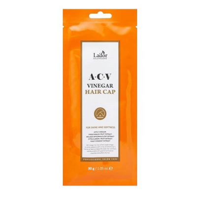 Фото LaDor ACV Vinegar Hair Cap - Ладор Маска-шапочка для волос с яблочным уксусом, 30 гр