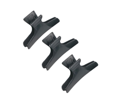 Фото Dewal Professional  Деваль Зажим для волос Бабочка черный, пластик 8 см 12 шт/уп