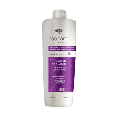 Фото Lisap Milano Top Care Repair Color Care After Color Acid Shampoo  Лисап Стабилизатор цвета 1000 мл 