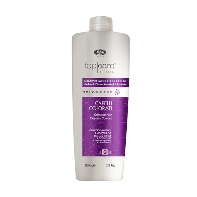 Фото Lisap Milano Top Care Repair Color Care After Color Acid Shampoo - Лисап Стабилизатор цвета, 1000 мл 