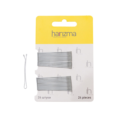 Фото Harizma - Харизма Невидимки прямые серебро (50 мм), 24 шт h10535-17