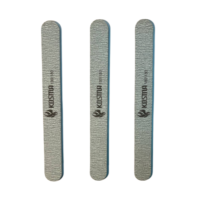 Фото Cosma Пилка прямая большая серая 180/180 пластиковая основа 3 шт/уп