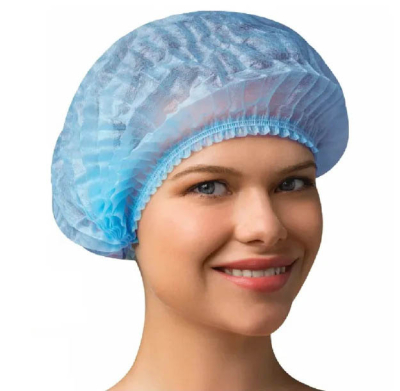 Фото Чистовье Шапочка шарлотка голубая спанбонд 50 шт
