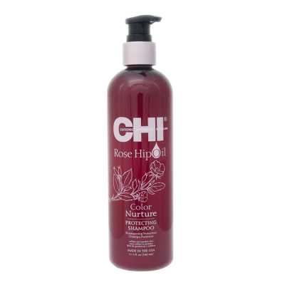 Фото Chi Rose Hip Oil Protecting Shampoo - Чи Роуз Хип Ойл Протектинг Шампунь для поддержания цвета "Масло дикой розы", 340 мл