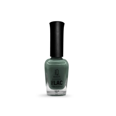 Фото IQ Beauty №041Change the rules - Айкью Бьюти Лак для ногтей укрепляющий с биокерамикой №041 (зелёный хаки), 12,5 мл