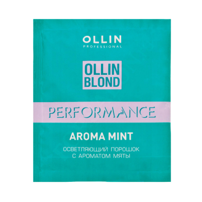 Фото Ollin Blond Performance Aroma Mint - Оллин Блонд Перформанс Осветляющий порошок с ароматом мяты, 30 г