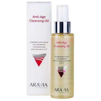Фото Aravia Professional Anti-Age Cleansing Oil - Аравия Гидрофильное масло для умывания с витаминным комплексом А,Е,F, 110 мл