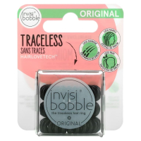 Фото Invisibobble Original True Black - Инвизибабл Ориджинал Резинка-браслет для волос чёрная с подвесом, 3 шт/уп